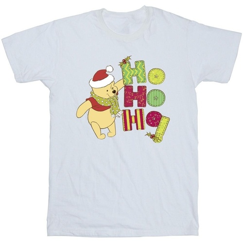 textil Niña Camisetas manga larga Disney Winnie The Pooh Ho Ho Ho Scarf Blanco