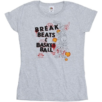 textil Mujer Camisetas manga larga Space Jam: A New Legacy Break Beats & Basketball Gris