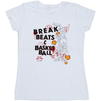 textil Mujer Camisetas manga larga Space Jam: A New Legacy Break Beats & Basketball Blanco