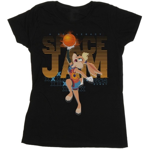 textil Mujer Camisetas manga larga Space Jam: A New Legacy Lola Basketball Fade Negro