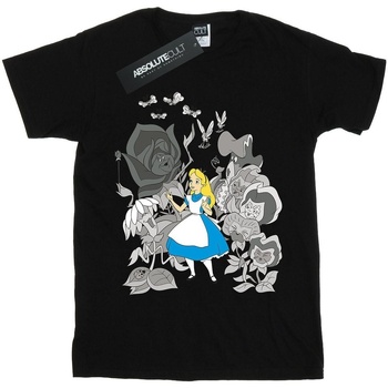 textil Niña Camisetas manga larga Disney Alice In Wonderland Flowers Negro