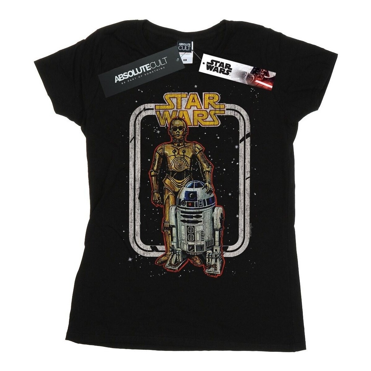 textil Mujer Camisetas manga larga Disney R2-D2 And C-3PO Vintage Negro