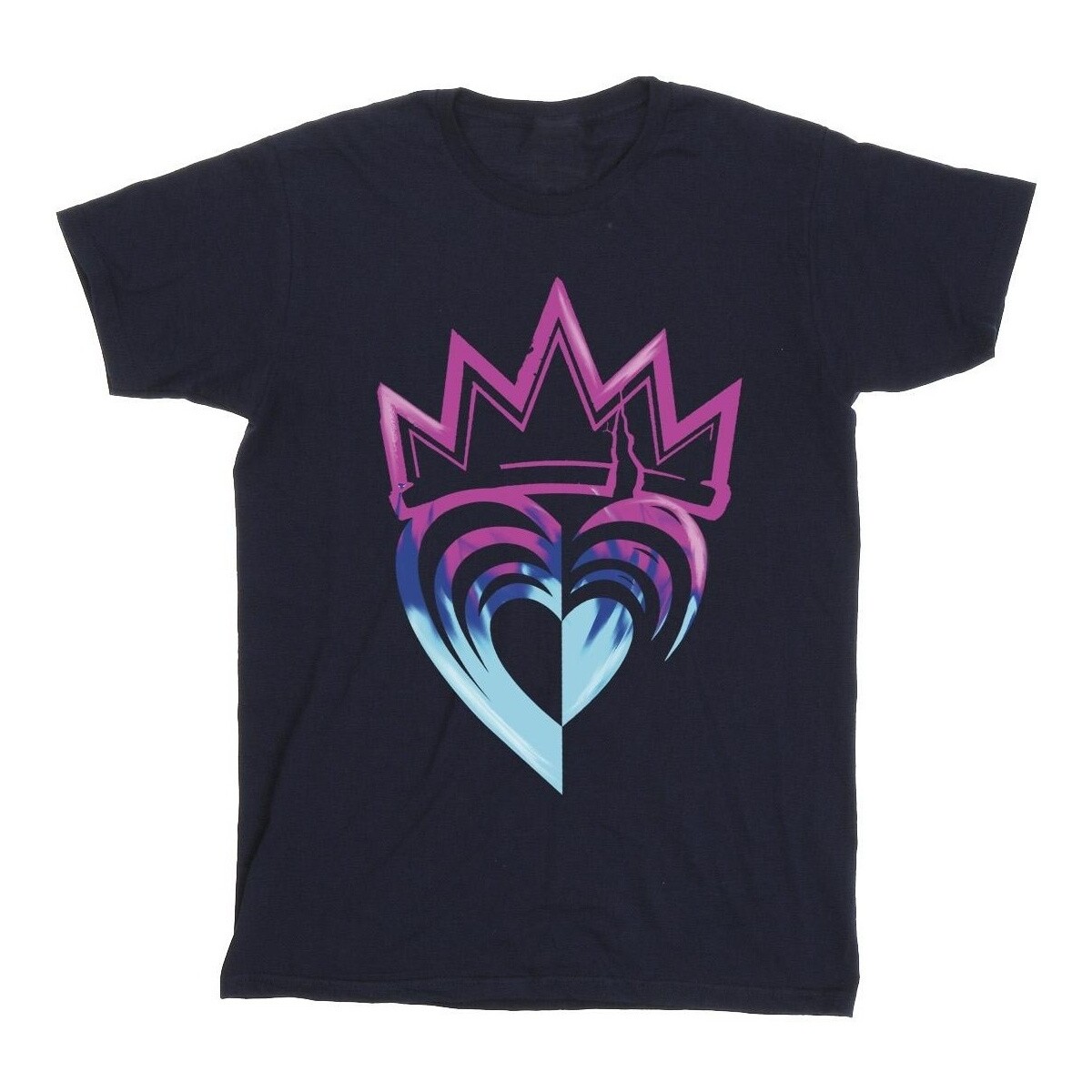 textil Niña Camisetas manga larga Disney Descendants Pink Crown Azul