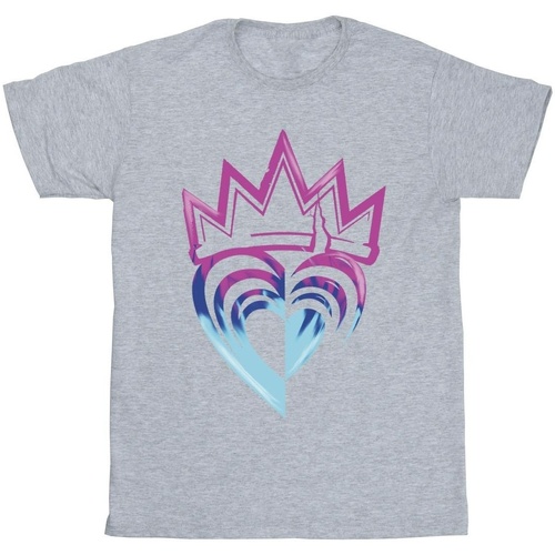 textil Niña Camisetas manga larga Disney Descendants Pink Crown Gris