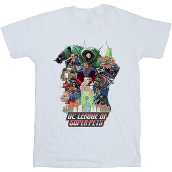 textil Niña Camisetas manga larga Dc Comics DC League Of Super-Pets Super Powered Pack Blanco