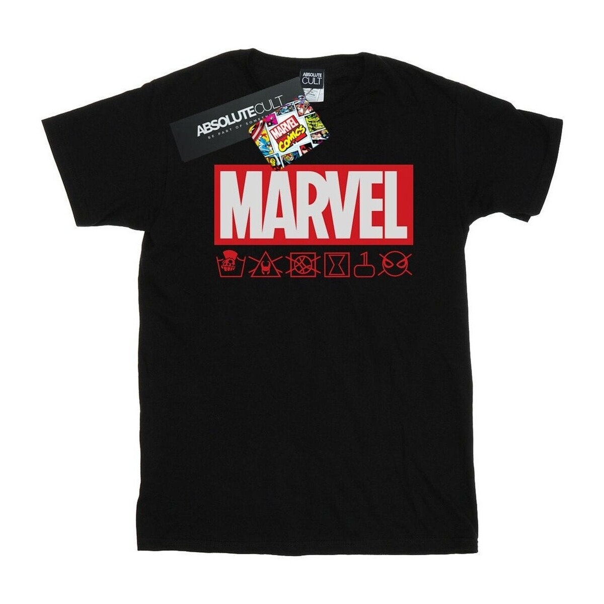 textil Mujer Camisetas manga larga Marvel Logo Wash Care Negro