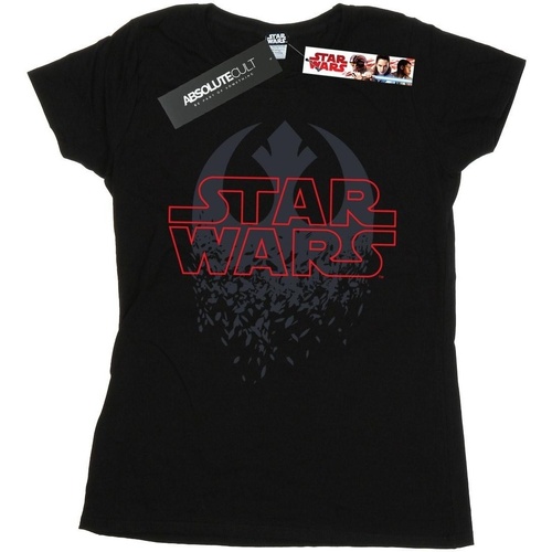 textil Mujer Camisetas manga larga Disney The Last Jedi Shattered Emblem Negro