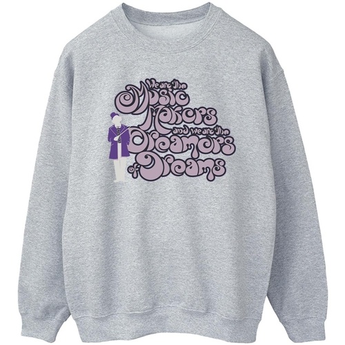 textil Hombre Sudaderas Willy Wonka Dreamers Text Gris