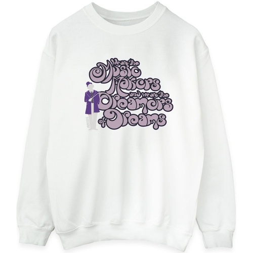 textil Hombre Sudaderas Willy Wonka Dreamers Text Blanco