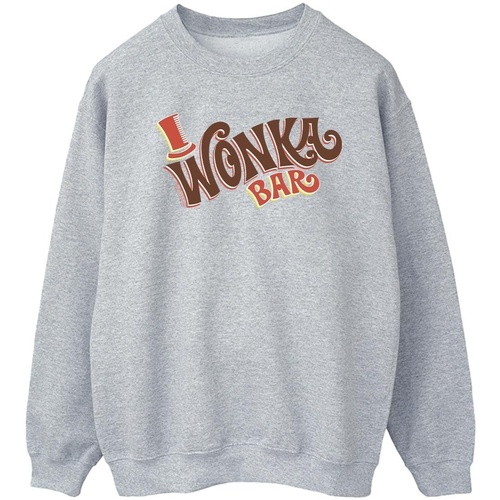 textil Hombre Sudaderas Willy Wonka Bar Logo Gris