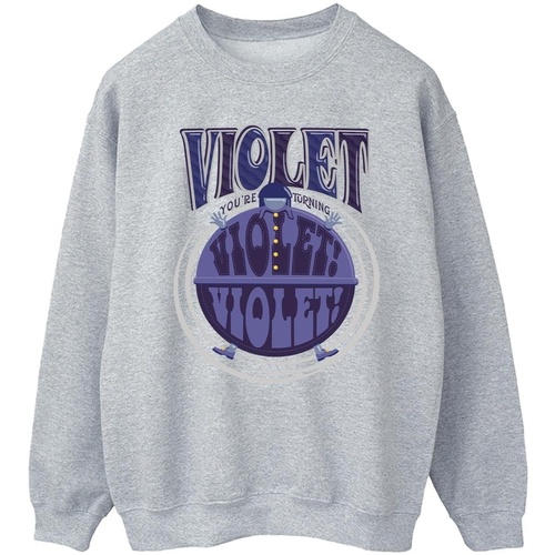 textil Hombre Sudaderas Willy Wonka Violet Turning Violet Gris