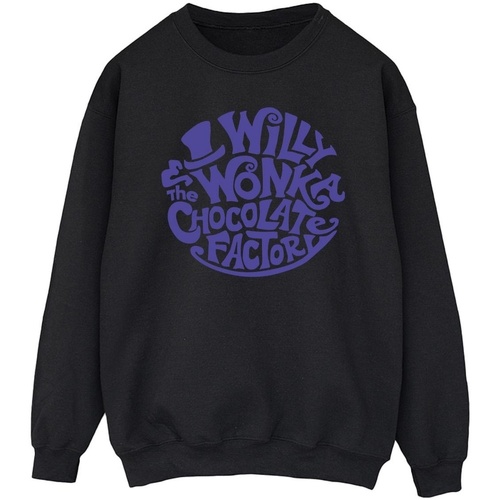 textil Hombre Sudaderas Willy Wonka & The Chocolate Fact Typed Logo Negro