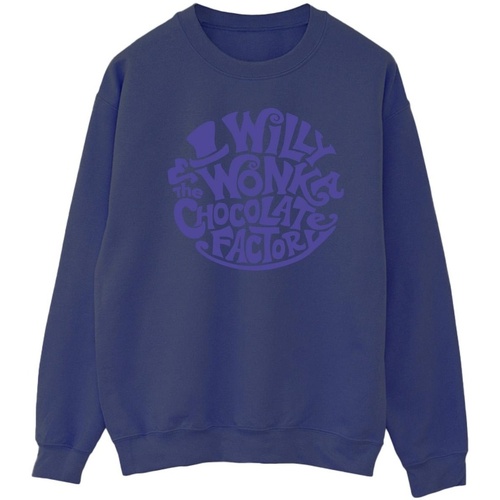 textil Hombre Sudaderas Willy Wonka & The Chocolate Fact Typed Logo Azul