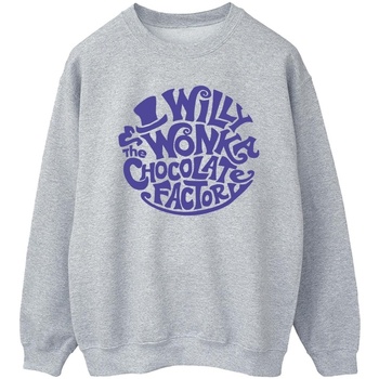 textil Hombre Sudaderas Willy Wonka & The Chocolate Fact Typed Logo Gris