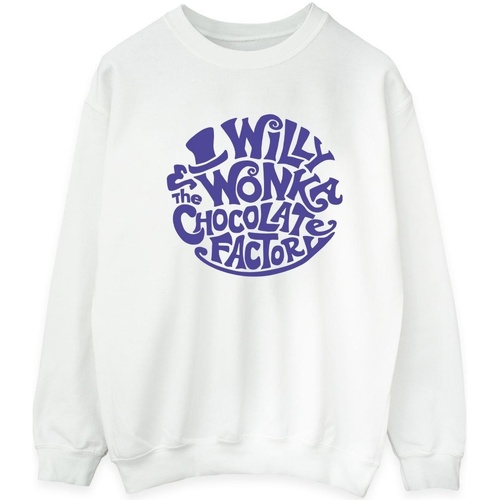textil Hombre Sudaderas Willy Wonka & The Chocolate Fact Typed Logo Blanco