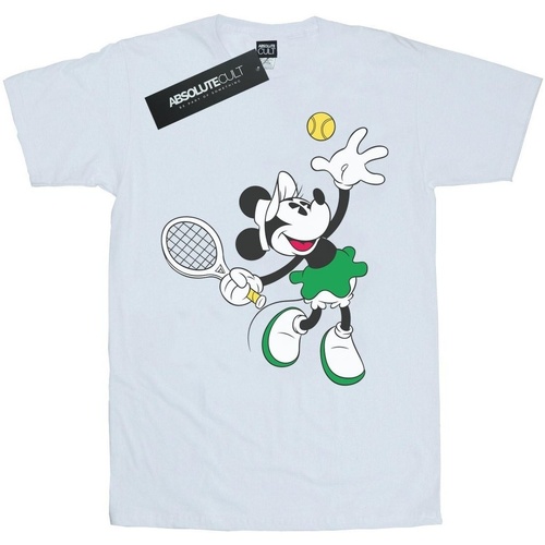 textil Mujer Camisetas manga larga Disney Minnie Mouse Tennis Blanco