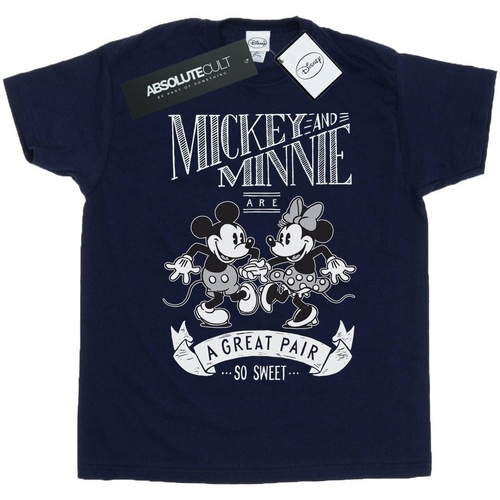 textil Mujer Camisetas manga larga Disney Mickey And Minnie Mouse Great Pair Azul