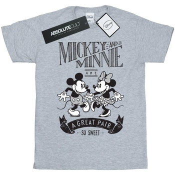 textil Mujer Camisetas manga larga Disney Mickey And Minnie Mouse Great Pair Gris