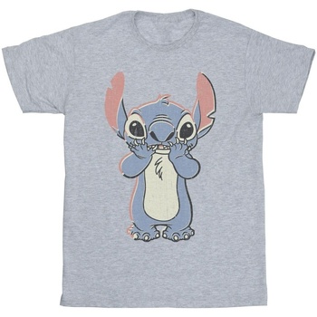 textil Niña Camisetas manga larga Disney Lilo And Stitch Big Print Gris