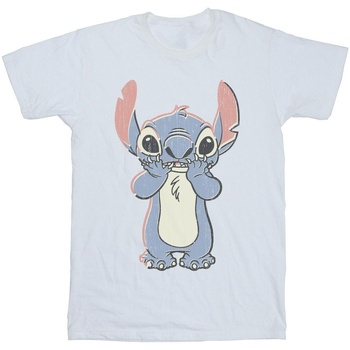 textil Niña Camisetas manga larga Disney Lilo And Stitch Big Print Blanco