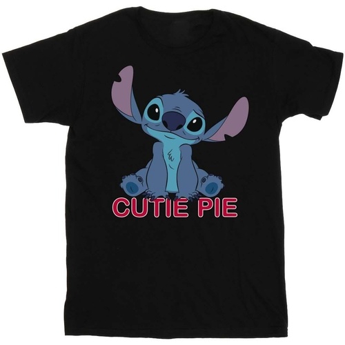 textil Niña Camisetas manga larga Disney Lilo And Stitch Stitch Cutie Pie Negro