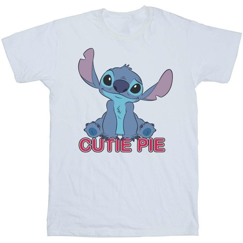 textil Niña Camisetas manga larga Disney Lilo And Stitch Stitch Cutie Pie Blanco