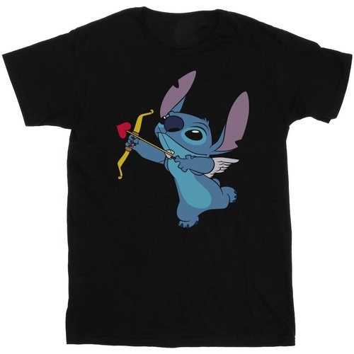 textil Niña Camisetas manga larga Disney Lilo And Stitch Stitch Cupid Valentines Negro