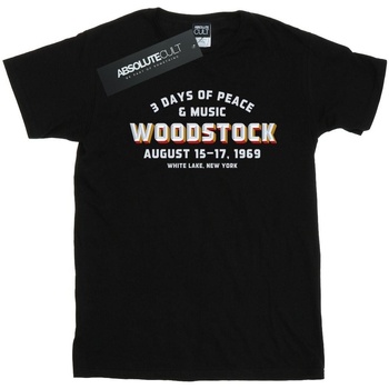 textil Niño Tops y Camisetas Woodstock Varsity 1969 Negro
