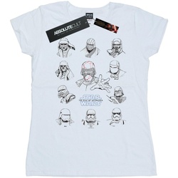 textil Mujer Camisetas manga larga Star Wars: The Rise Of Skywalker First Order Character Line Up Mono Blanco