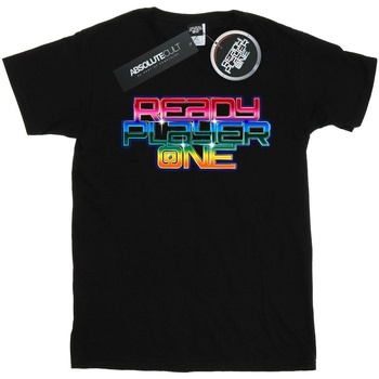 textil Niño Tops y Camisetas Ready Player One Rainbow Logo Negro