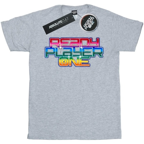textil Niño Tops y Camisetas Ready Player One Rainbow Logo Gris