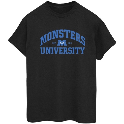textil Mujer Camisetas manga larga Disney Monsters University Logo Negro