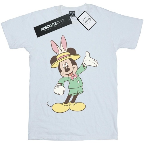 textil Niña Camisetas manga larga Disney Mickey Mouse Easter Bunny Blanco