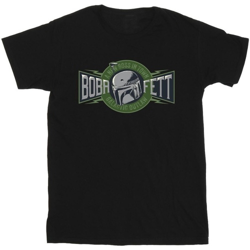 textil Niño Camisetas manga corta Star Wars: The Book Of Boba Fett New Outlaw Boss Negro