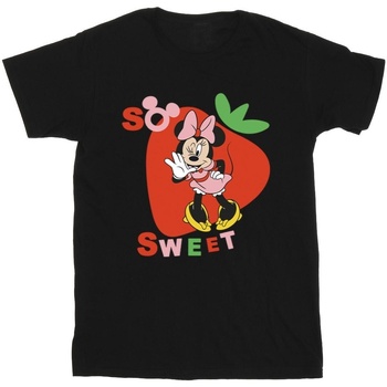 textil Niña Camisetas manga larga Disney Minnie Mouse So Sweet Strawberry Negro