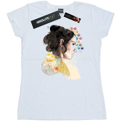 textil Mujer Camisetas manga larga Star Wars: The Rise Of Skywalker Rey Collage Blanco