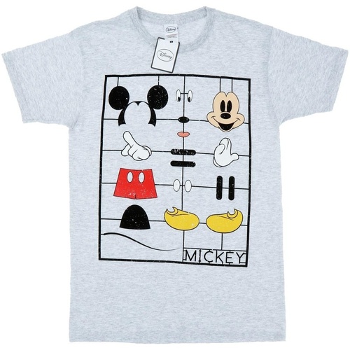 textil Hombre Camisetas manga larga Disney Mickey Mouse Construction Kit Gris