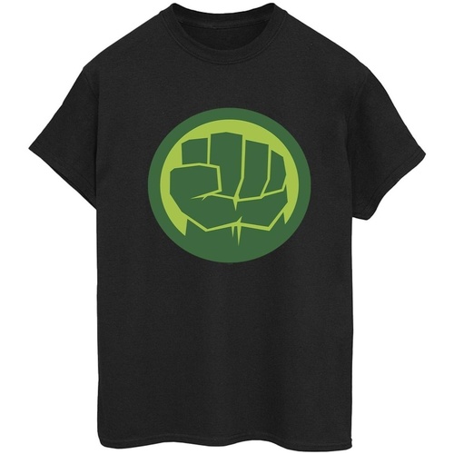 textil Mujer Camisetas manga larga Marvel Hulk Chest Logo Negro