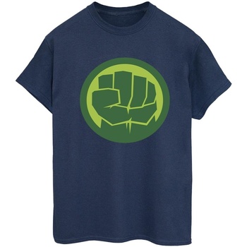 textil Mujer Camisetas manga larga Marvel Hulk Chest Logo Azul