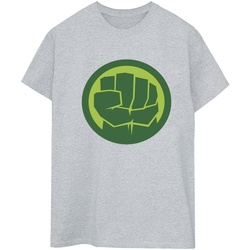 textil Mujer Camisetas manga larga Marvel Hulk Chest Logo Gris