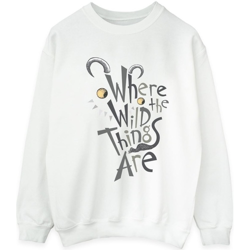 textil Hombre Sudaderas Where The Wild Things Are Monster Logo Blanco