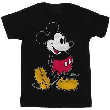 textil Hombre Camisetas manga larga Disney Mickey Mouse Classic Kick Negro