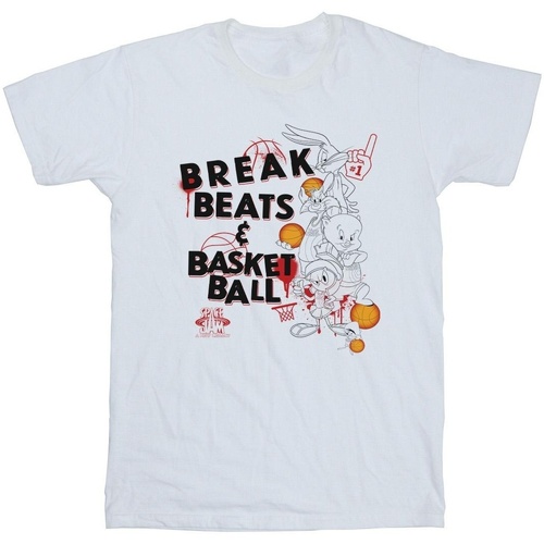 textil Niño Camisetas manga corta Space Jam: A New Legacy Break Beats & Basketball Blanco