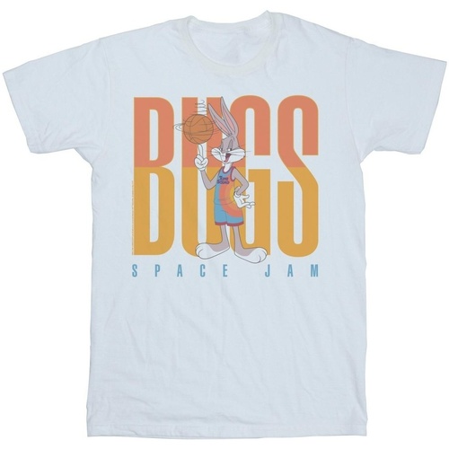 textil Niño Camisetas manga corta Space Jam: A New Legacy Bugs Bunny Basketball Spin Blanco