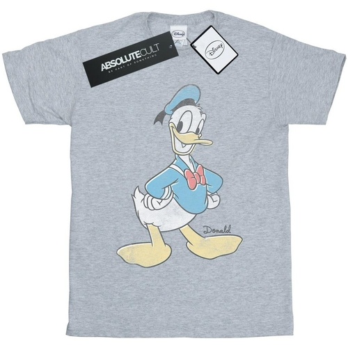 textil Hombre Camisetas manga larga Disney Donald Duck Classic Donald Gris