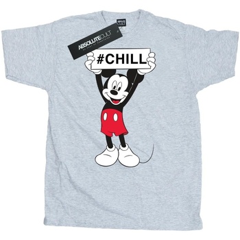 textil Hombre Camisetas manga larga Disney Mickey Mouse Chill Gris