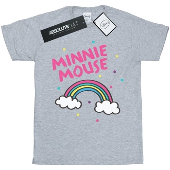 textil Hombre Camisetas manga larga Disney Minnie Mouse Rainbow Dots Gris
