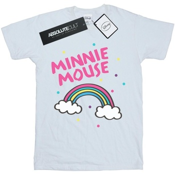 textil Hombre Camisetas manga larga Disney Minnie Mouse Rainbow Dots Blanco