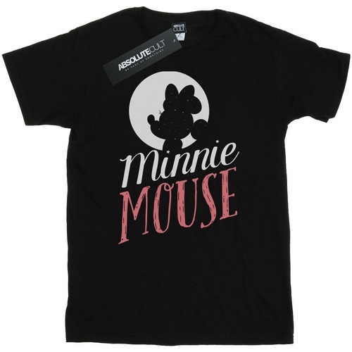 textil Hombre Camisetas manga larga Disney Minnie Mouse Moon Silhouette Negro