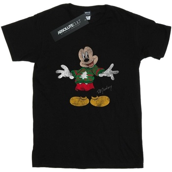 textil Hombre Camisetas manga larga Disney Mickey Mouse Christmas Jumper Negro